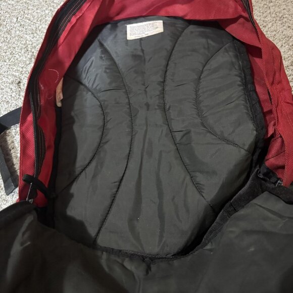 Vintage Eddie Bauer EBTEK Red Black Backpack Daypack Outdoor Hiking Travel 1999 - Picture 8 of 9